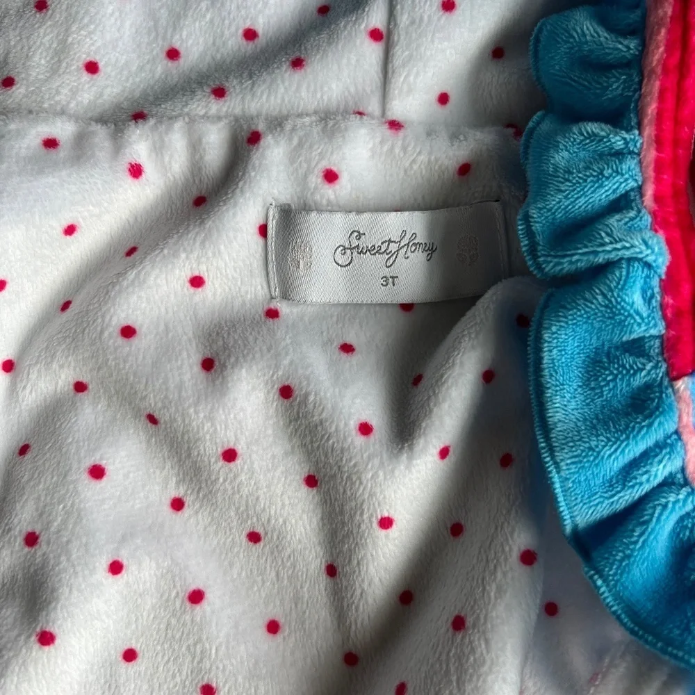 SweetHoney Blue and Pink Striped Kids Swim Coverup